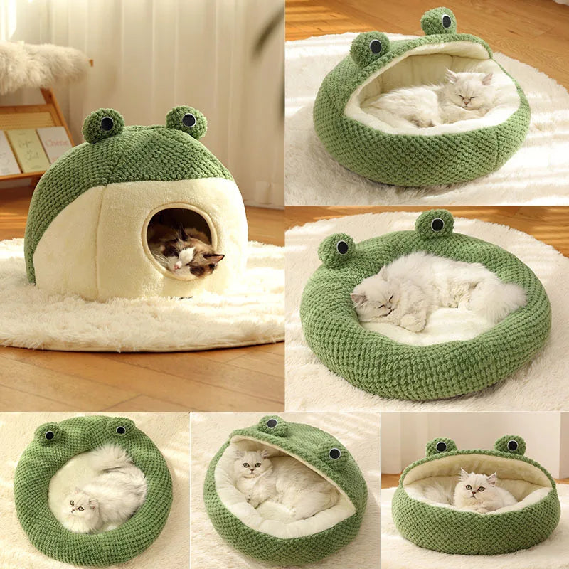 
                  
                    Froggy Fort-Small Frog Series XL Pet Cat House Autumn Winter Pet House Solid Pattern Breathable Comfortable PP Material
                  
                